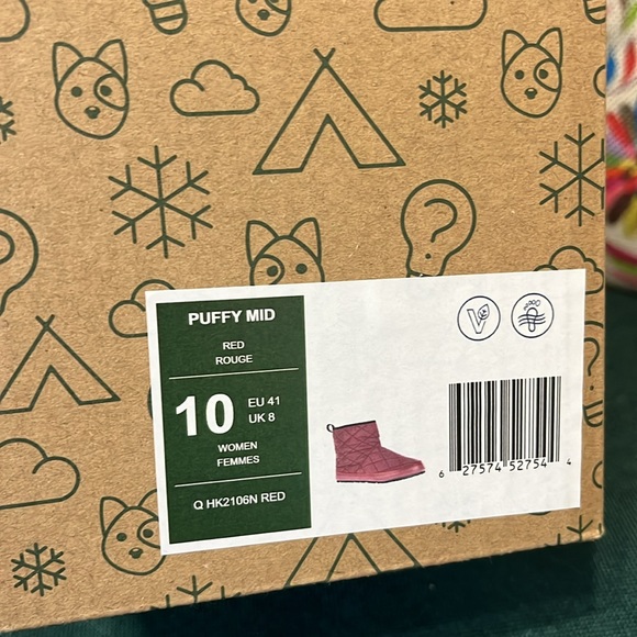 New in Box Kamik Puffy Quilted Mid Faux Fur Lined Rubber Sole Slip On Bootie - Picture 5 of 11